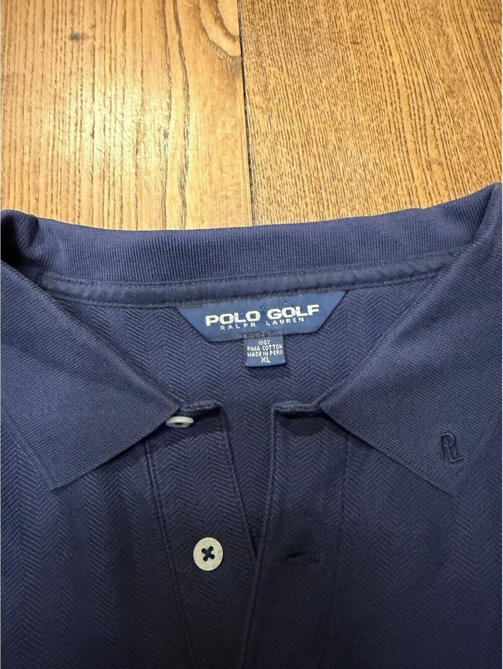 Polo Ralph Lauren Men’s Blue Solid Long Sleeve Polo Shirt XL